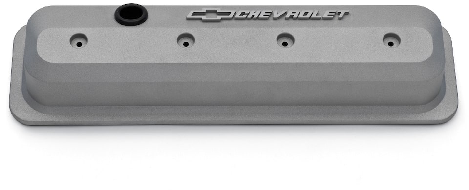 Chevrolet Performance Small-Block Natural Gray Slant-Edge Valve Covers Part No. 19351803