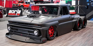 Front Right View of a 1965 Chevrolet C10 Slayer