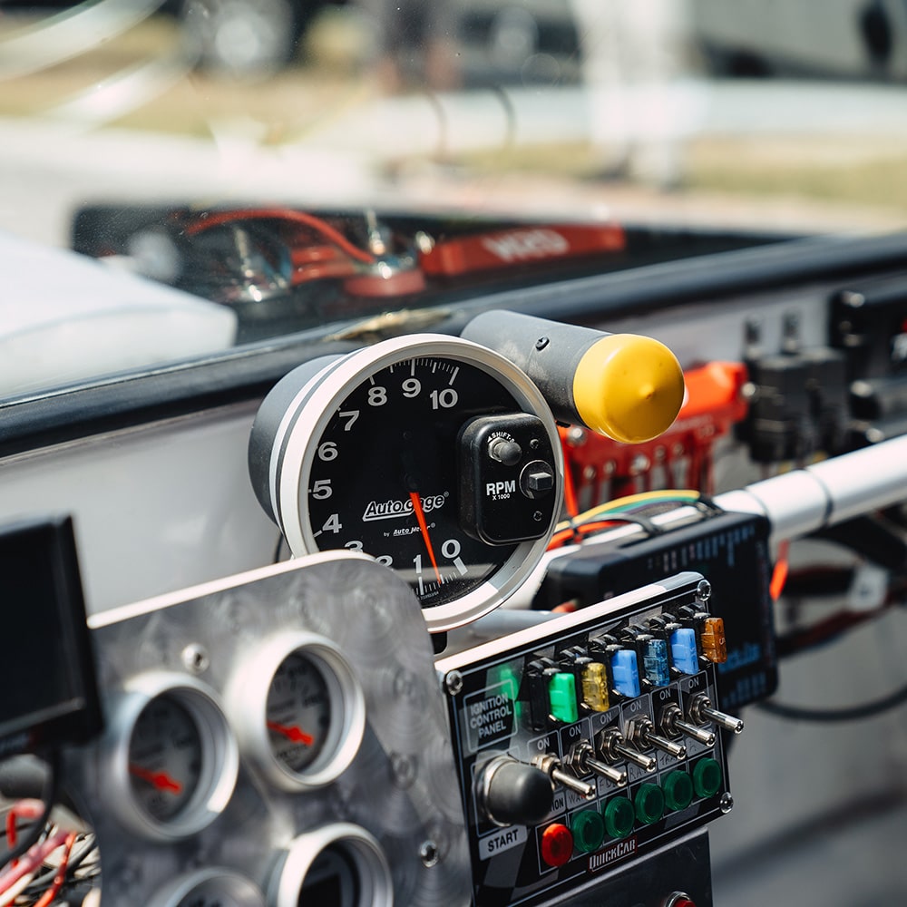 Close Up View of the Cab Inside a 1987 Chevy R10