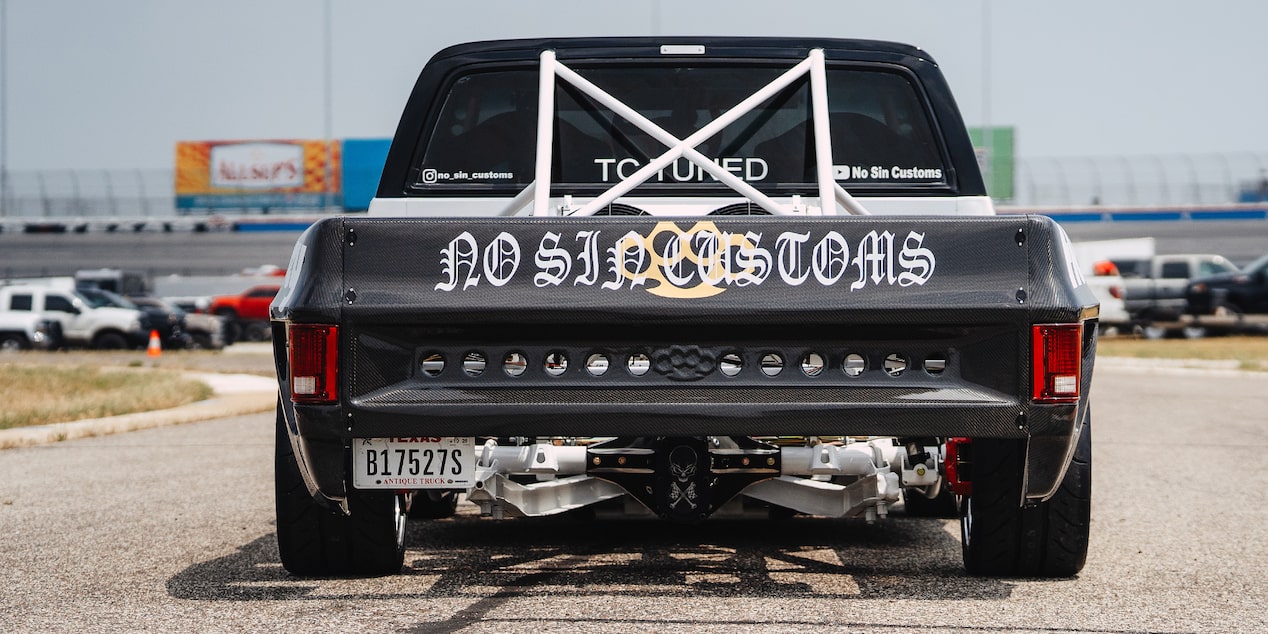 Rear View of a 1987 Chevrolet R10