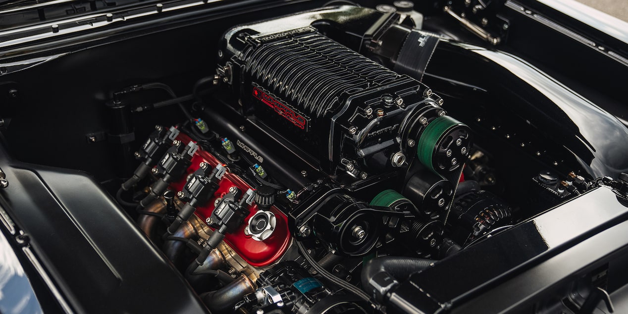 Bird's Eye View of the B15 Crate Engine in a 1964 Chevy Nova II