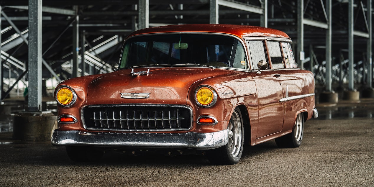 Front View of a 1955 210 Handman Wagon