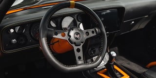 Close Up View of the Steering Wheel in a 1981 Pontiac Trans Am