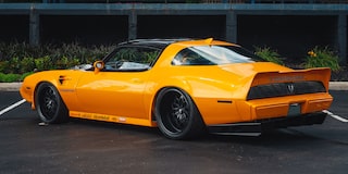 Rear Right View of a Yellow 1981 Pontiact Trans Am