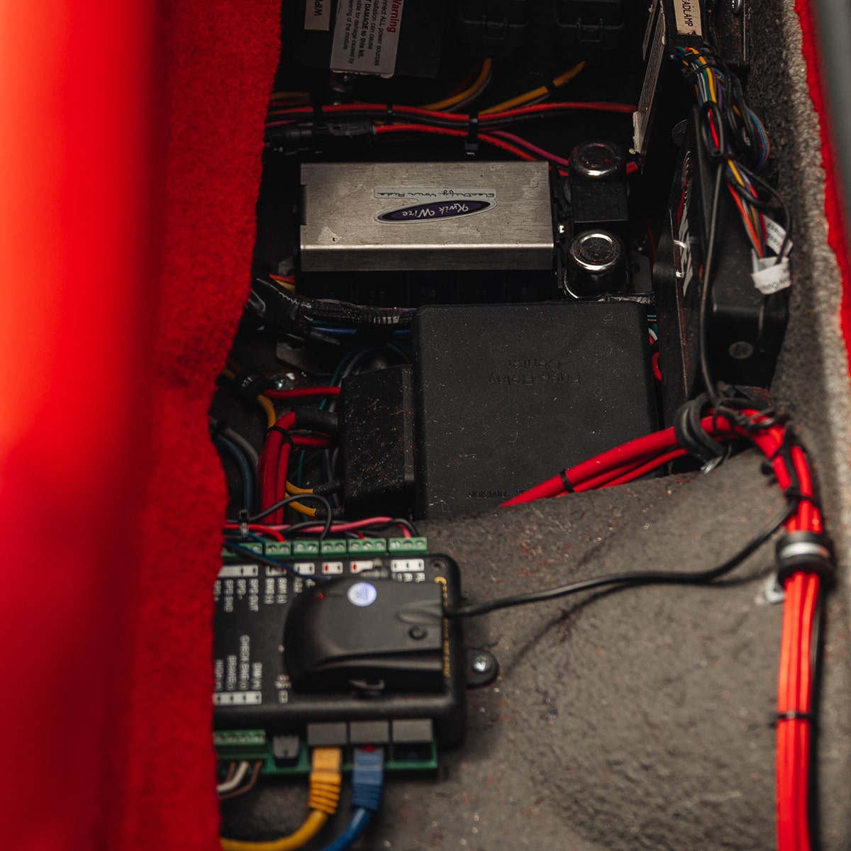 Red and Black Internal Wiring in a 1969 Chevrolet Corvette
