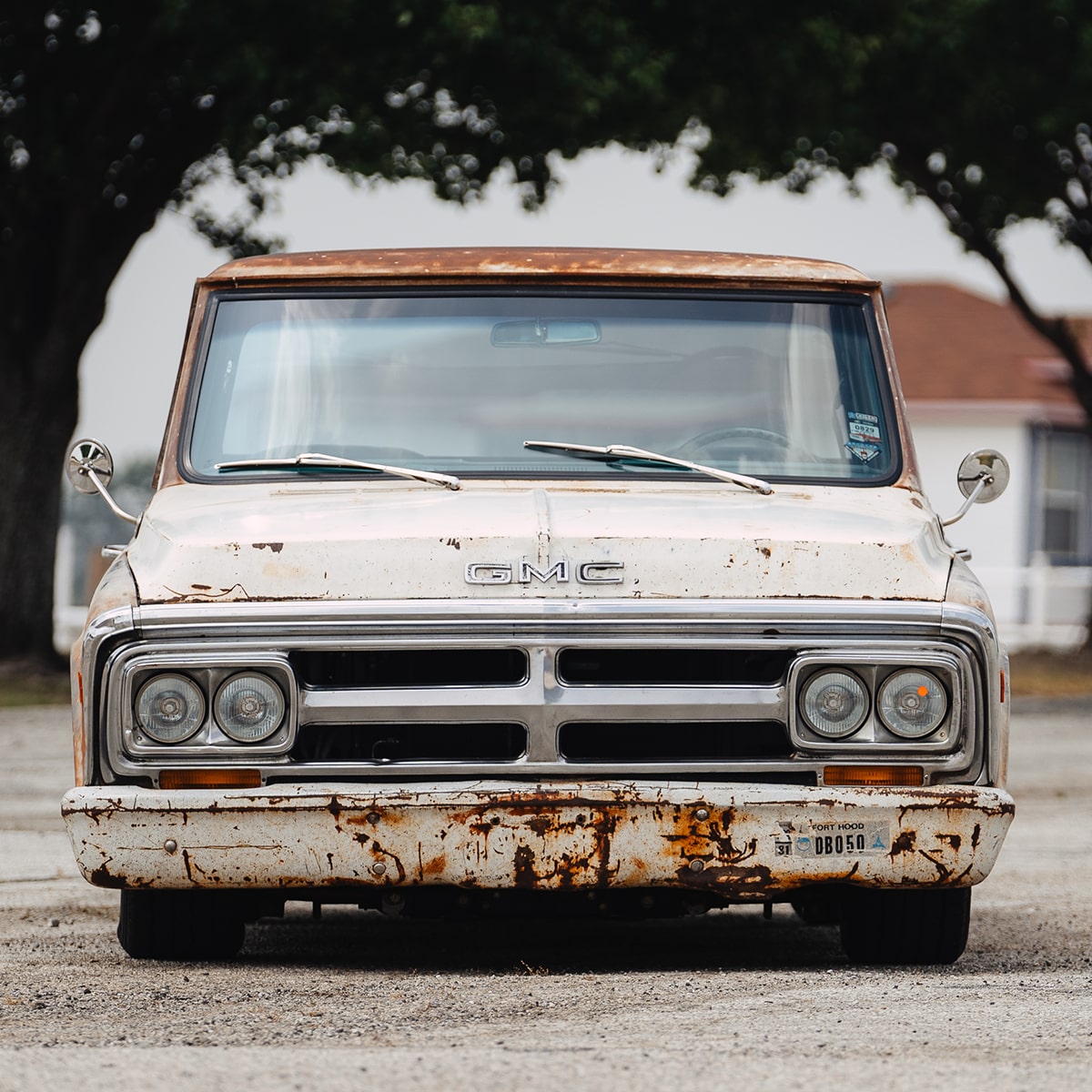 Front View of a 1971 GMC C15 Pickup Truck