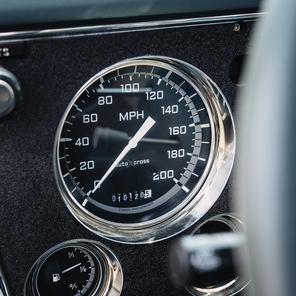 Close-up of the Speedometer in a 1971 GMC C15 Pickup Truck