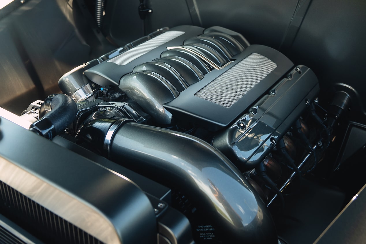 Vista aérea de un motor LS3 de 6.2 litros