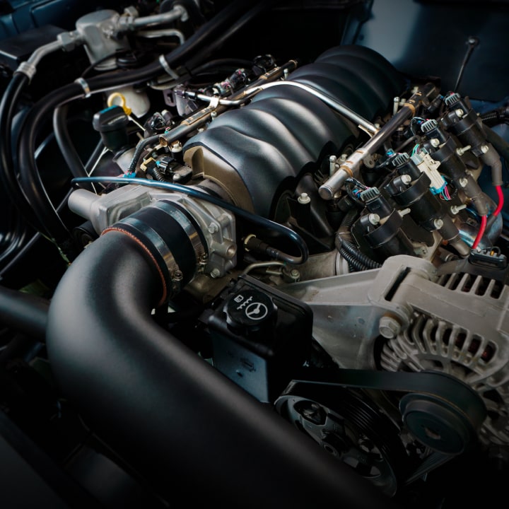A Close-Up of a Chevy LT1 Performance Engine