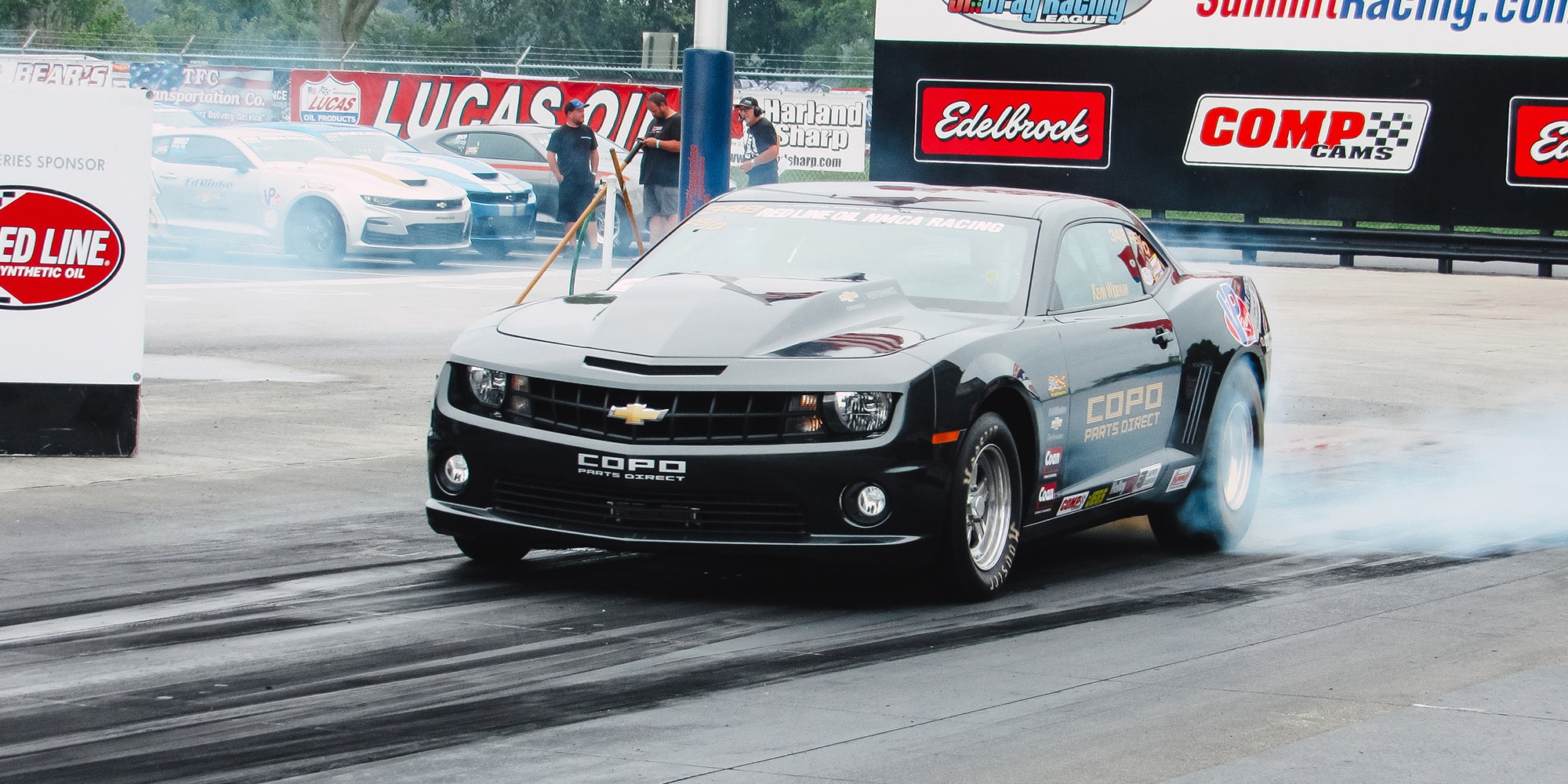 Black Gen 5 COPO Camaro Burns Out Rear Tires