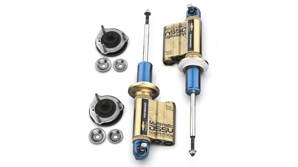 Accesorios de mejora de vehículos todo terreno Chevrolet Performance para la Colorado ZR2: Amortiguadores DSSV delanteros de largo recorrido, N.° de parte 84981272