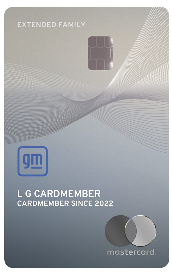 GM Extended Family Card Used to Earn or Redeem Points