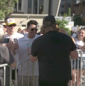Some fans were lucky enough to get up close with country music stars.