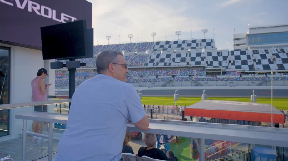 My Chevrolet Members watching NASCAR races from the stands