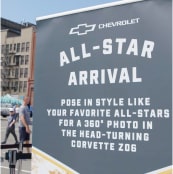 Cartel de llegada All-Star Games de Chevrolet Rewards