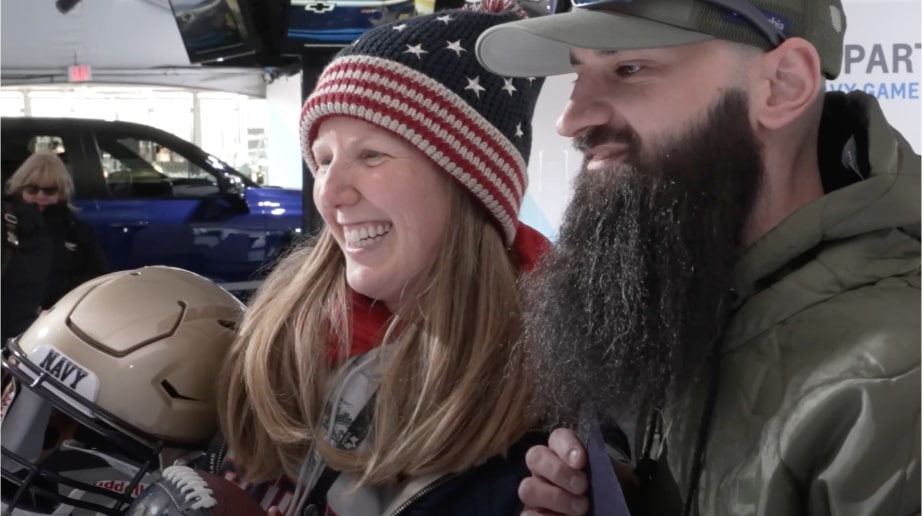 Couple enjoying the Army vs. Navy Game
