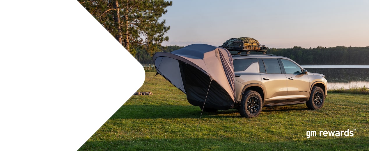 Chevy with camping tent accessory
