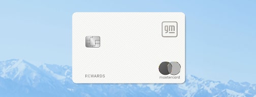 credit card with mountain background