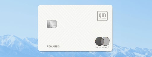 credit card with mountain background