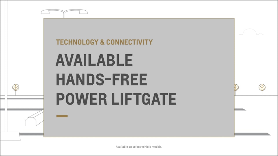 available hands-free power liftgate