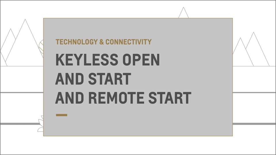 keyless open and start and remote start
