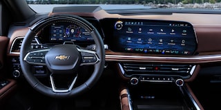 Driver Seat  View of the Dashboard and Display Screen in the 2026 Chevy Suburban