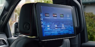 Close-up of the 2026 Chevy Suburban Second Row Entertainment Screen