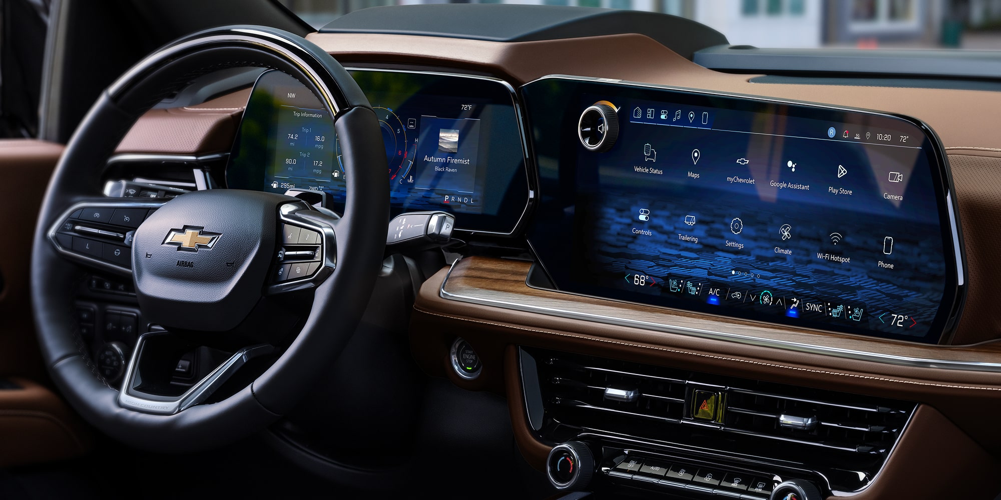 Passenger Seat View of the 2026 Chevy Suburban Driver Side Dashboard and Display Screen