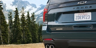2026 Tahoe Rear in the Forest