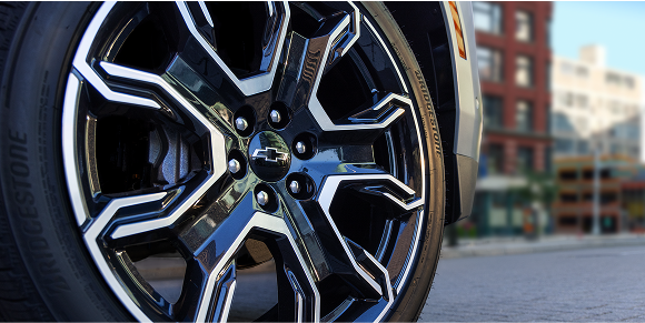 Close-up of a Wheel on the Chevrolet Tahoe SUV