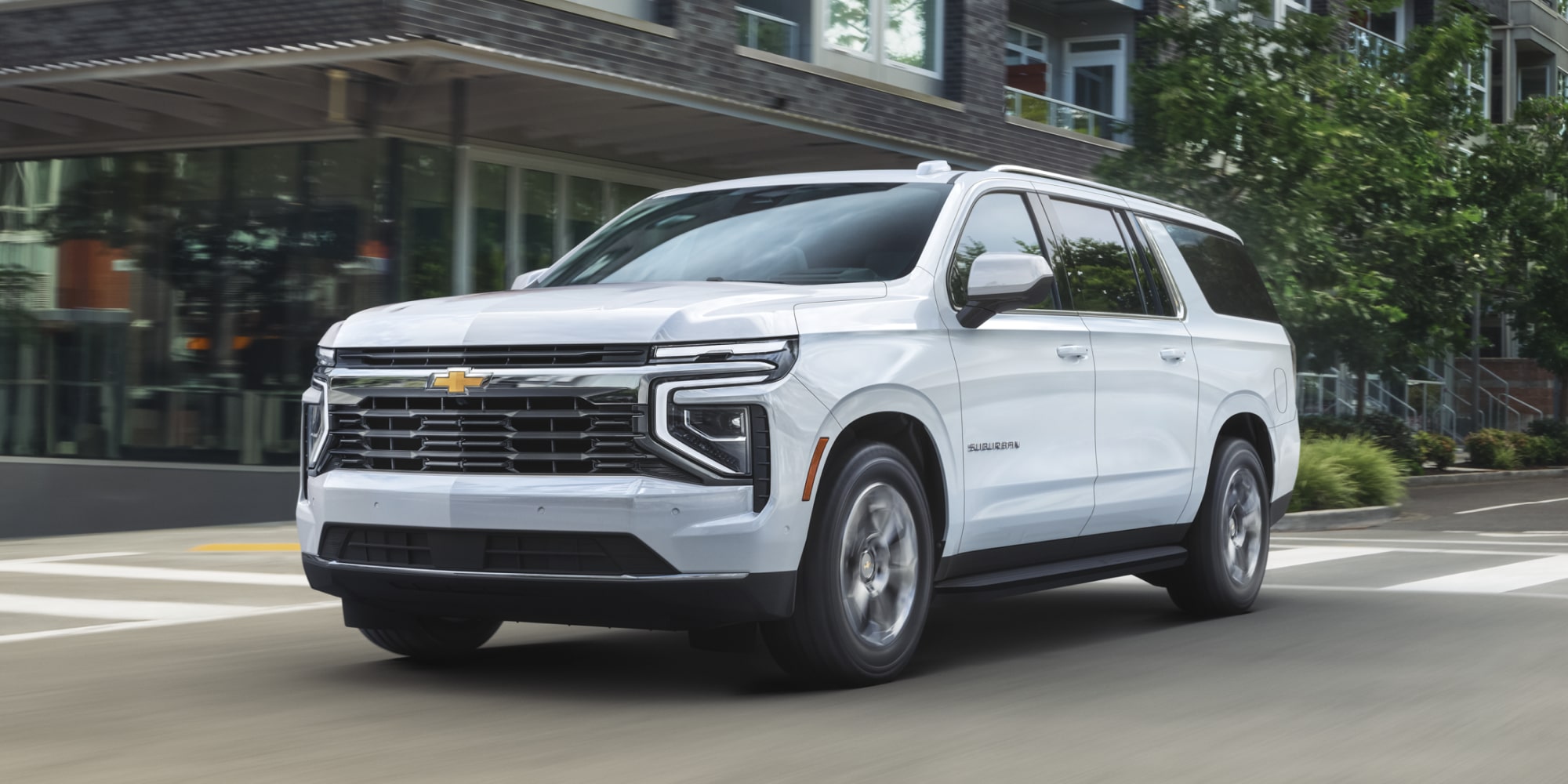 Suburban LS shown in Summit White