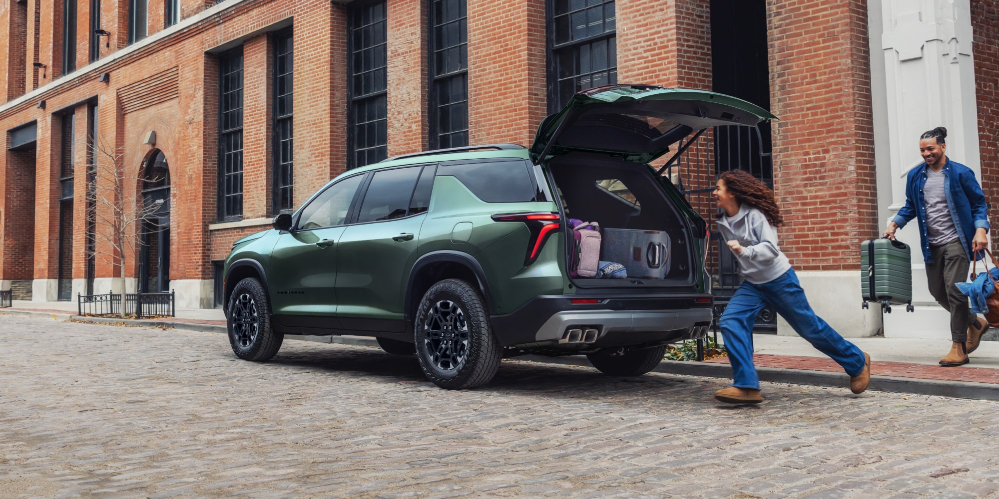 2027 Chevrolet Traverse cargo area with seats folded