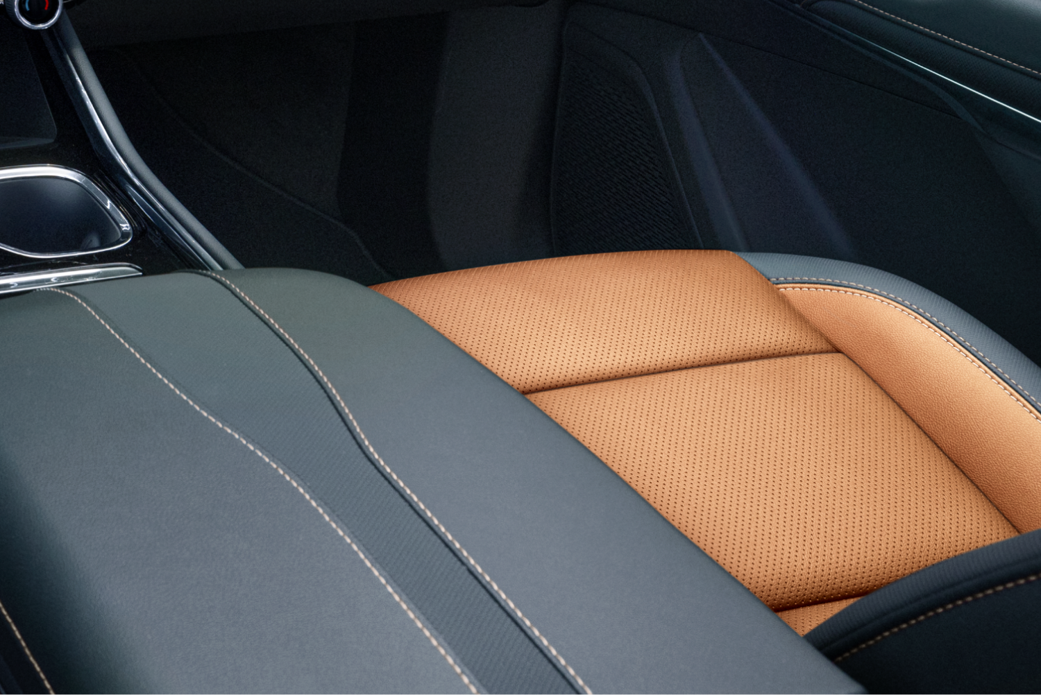 A Close-Up View of Premium Seating Materials in the 2027 Chevy Traverse Interior.