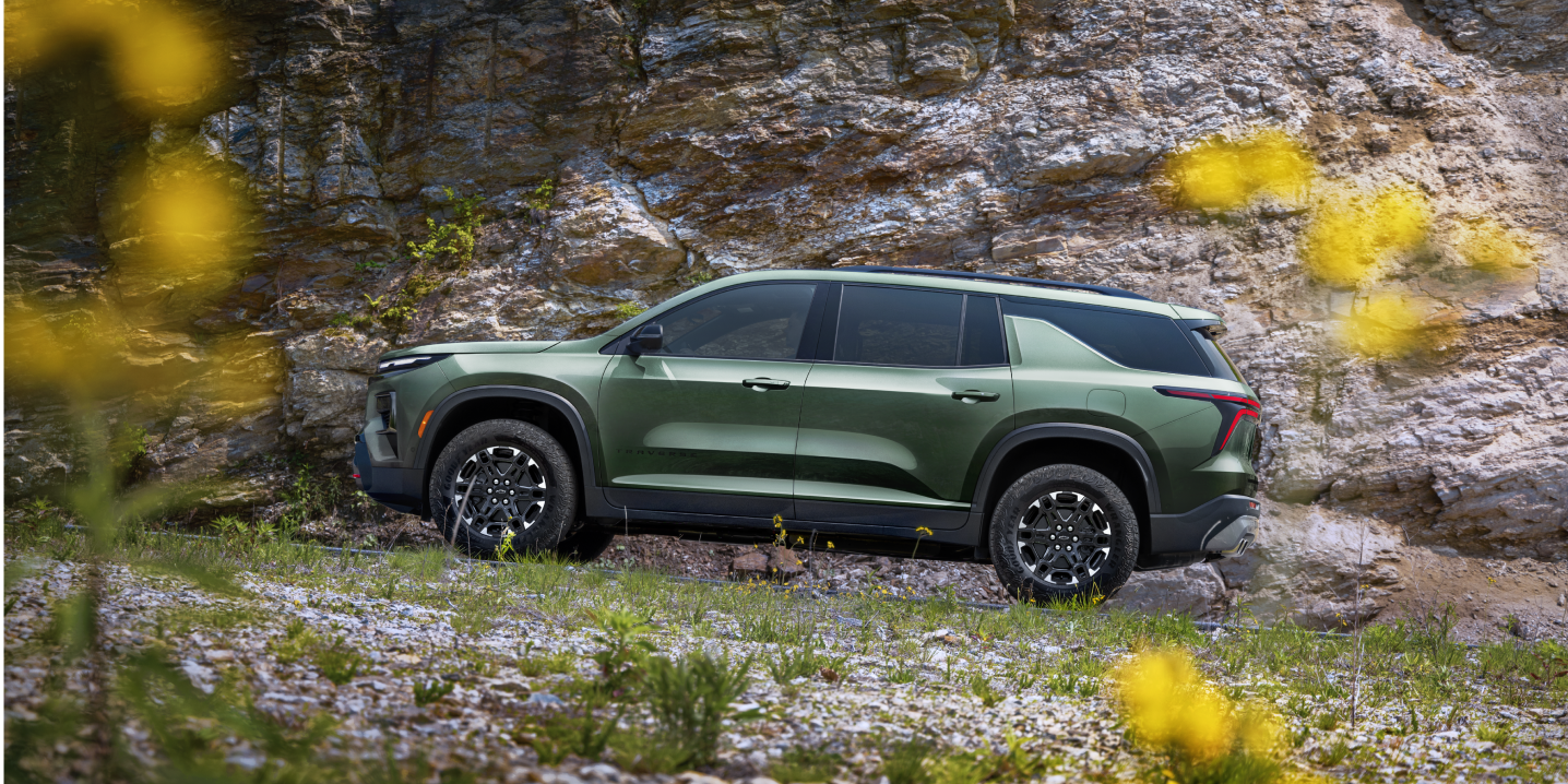 2027 Chevrolet Traverse exterior on the road