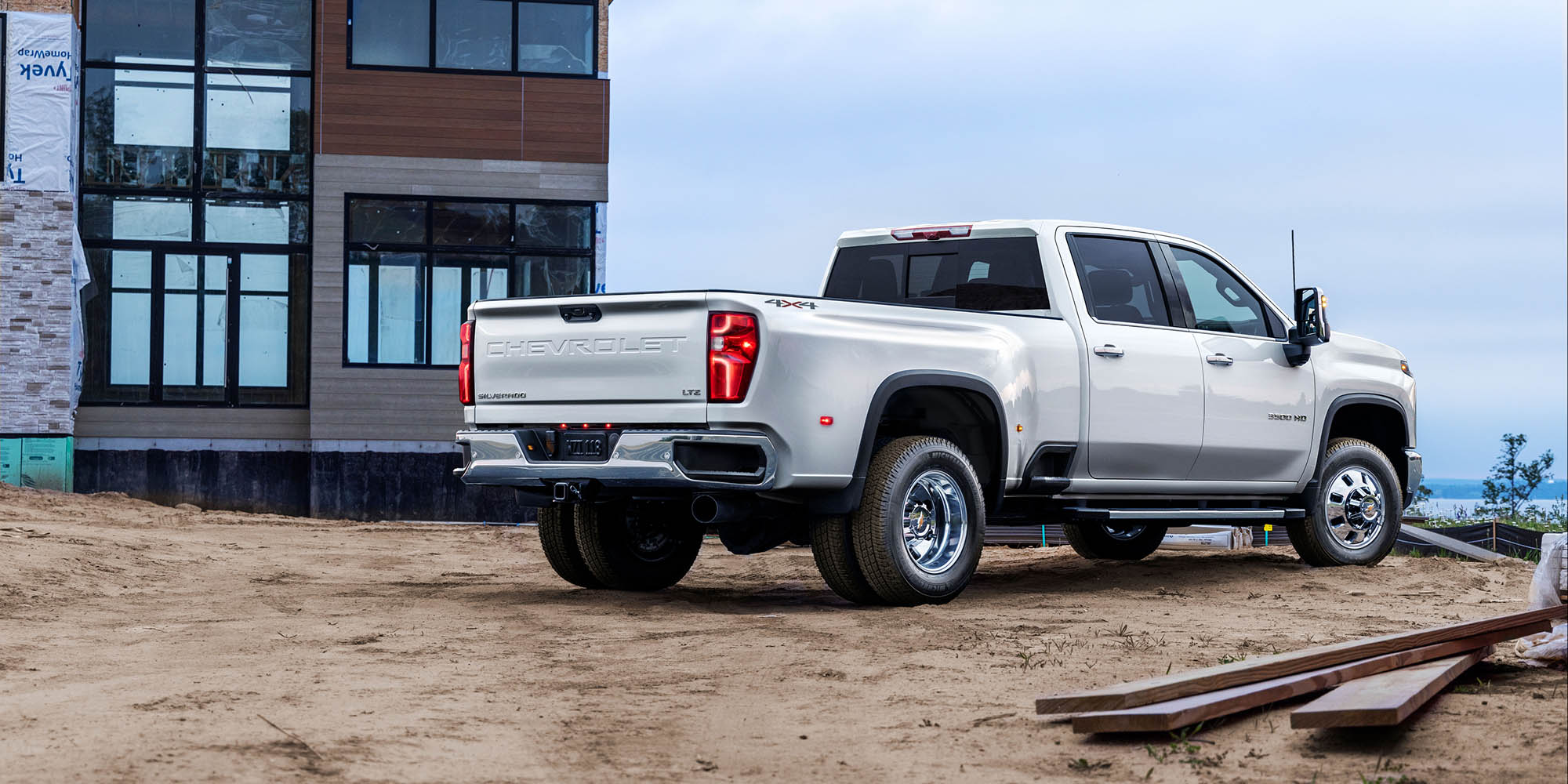 Silverado 3500 HD LTZ in Summit White with availble features.