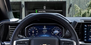 Silverado 2500 HD High Country interior with available features shown.