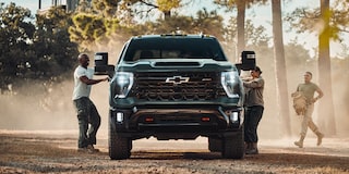 Silverado 2500 HD ZR2 in Cypress Gray (extra-cost color).