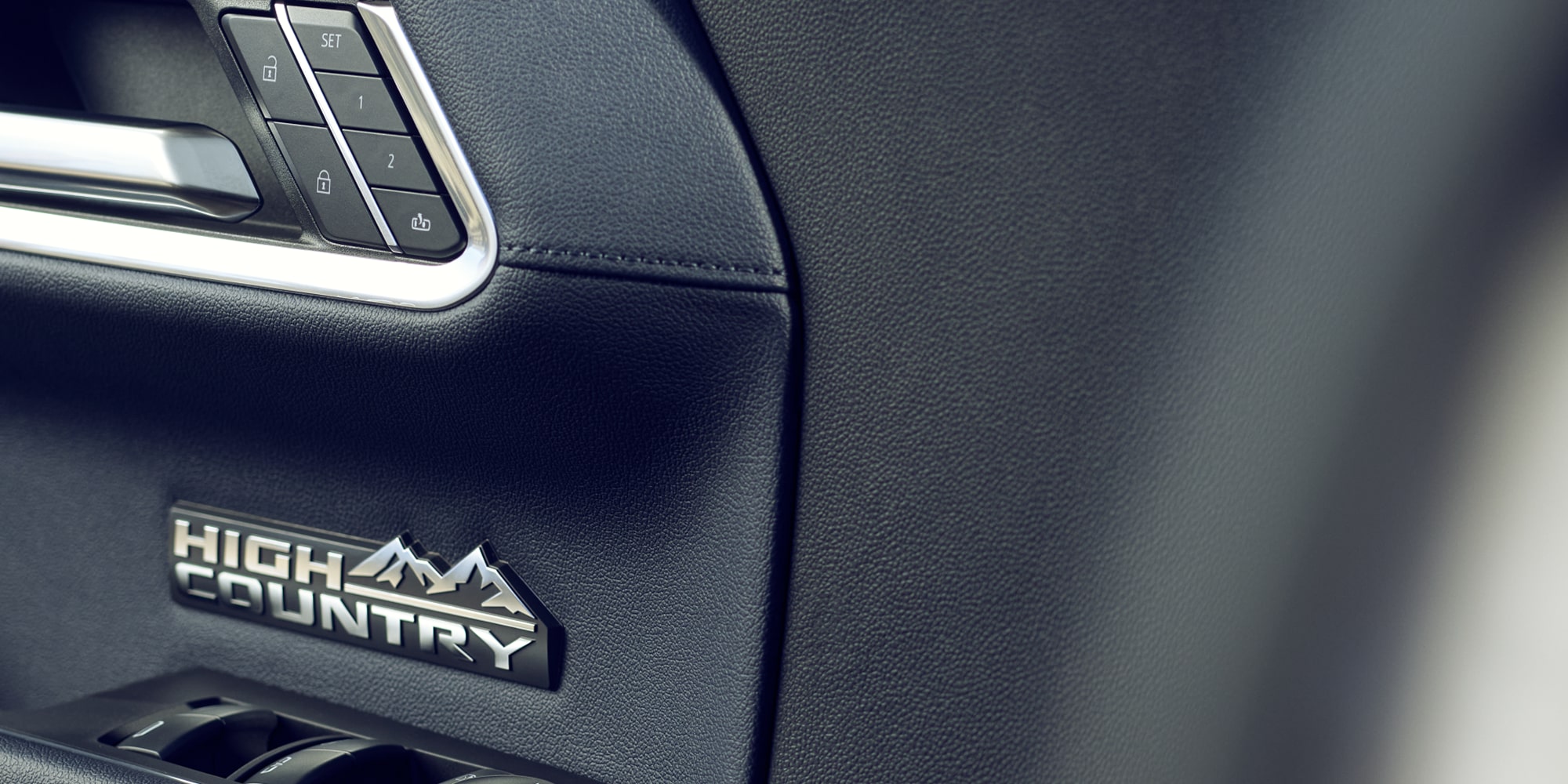 Interior Door accents of the 2026 Chevrolet Silverado LD High Country.