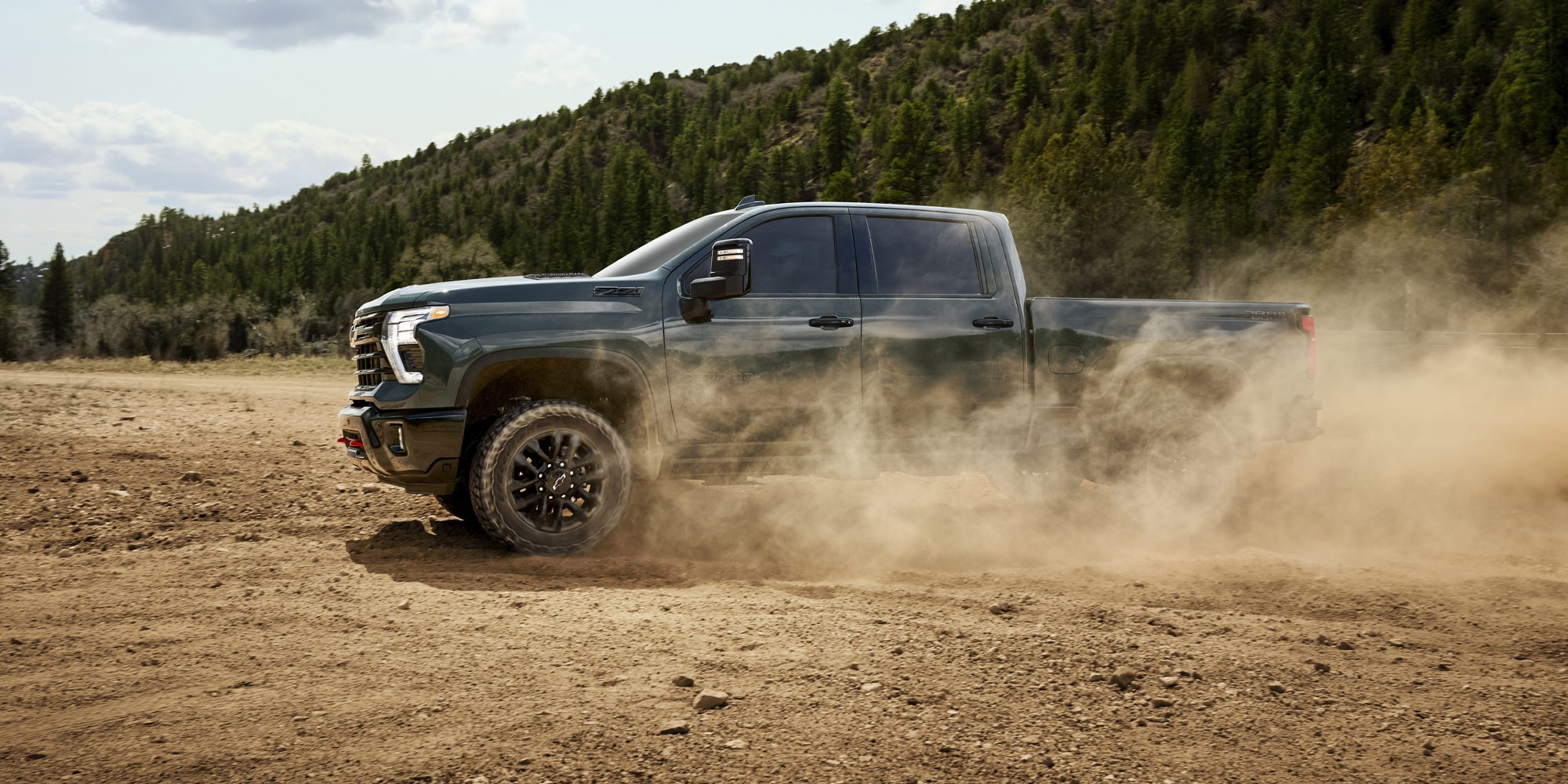 Silverado 2500 HD LTZ Trail Boss in Cypress Gray.