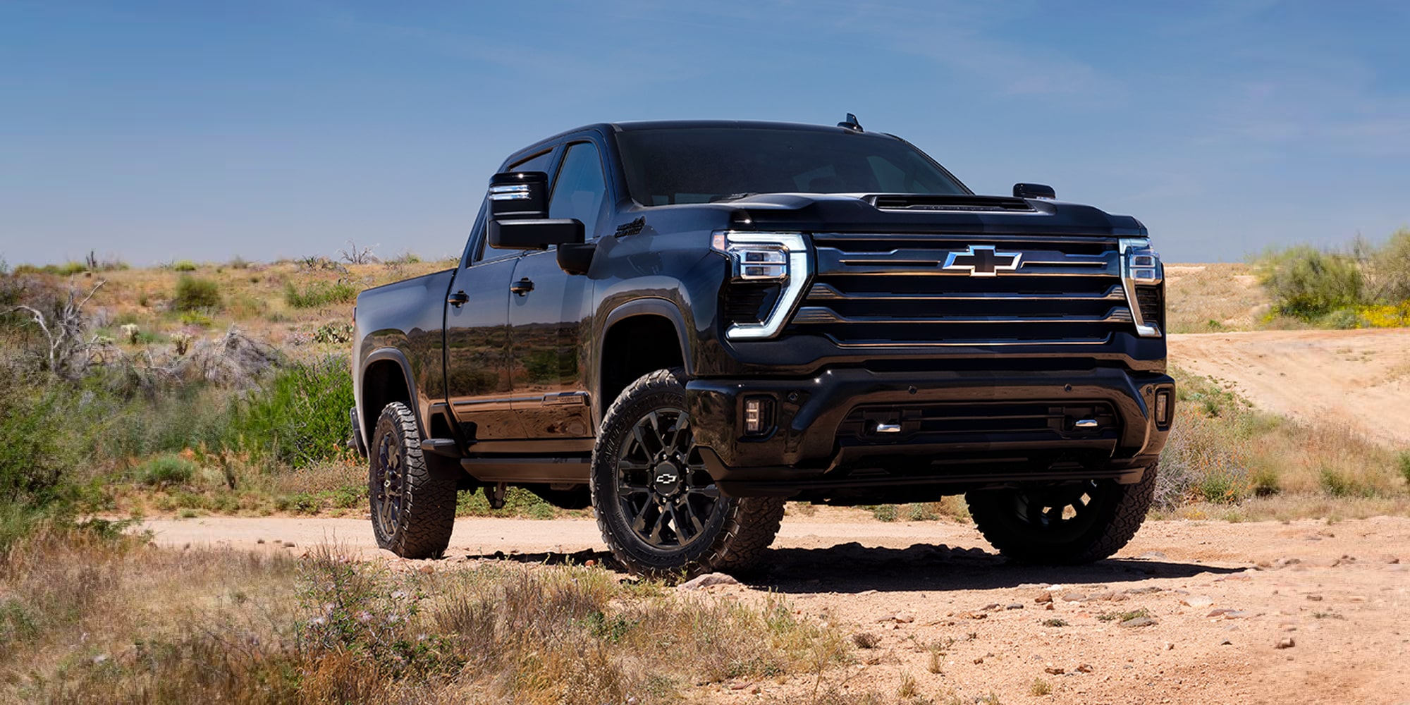 2026 Silverado HD High Country Parked in a Desert