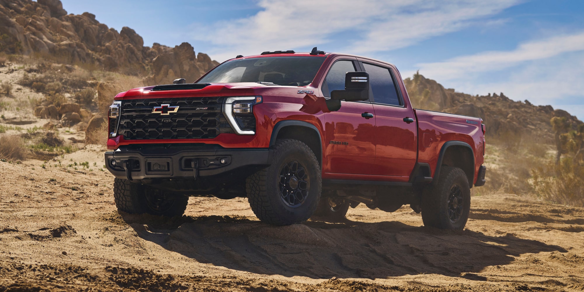 2026 Silverado HD ZR2 Bison Parked in a Desert