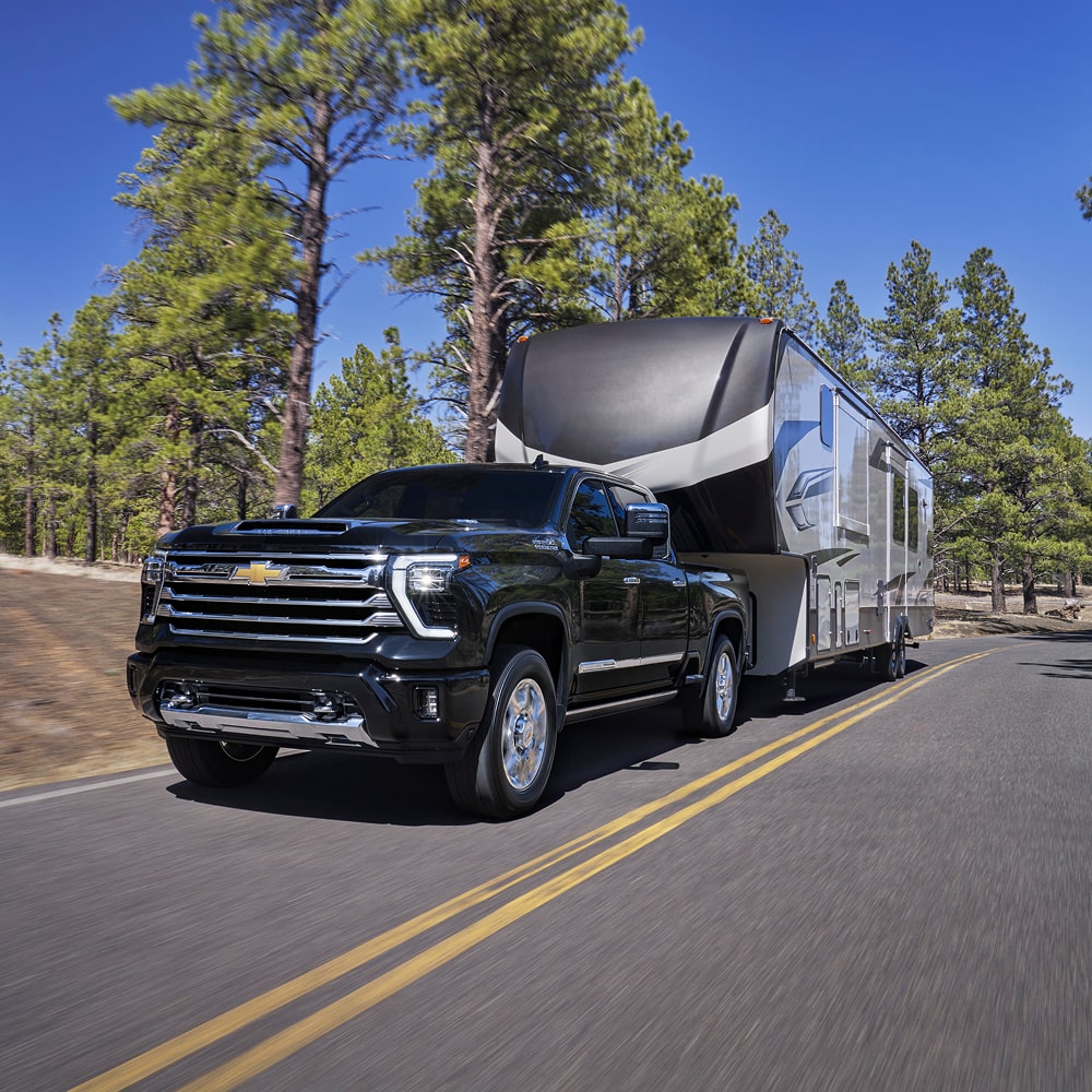 2026 Chevy Silverado HD Towing a Trailer