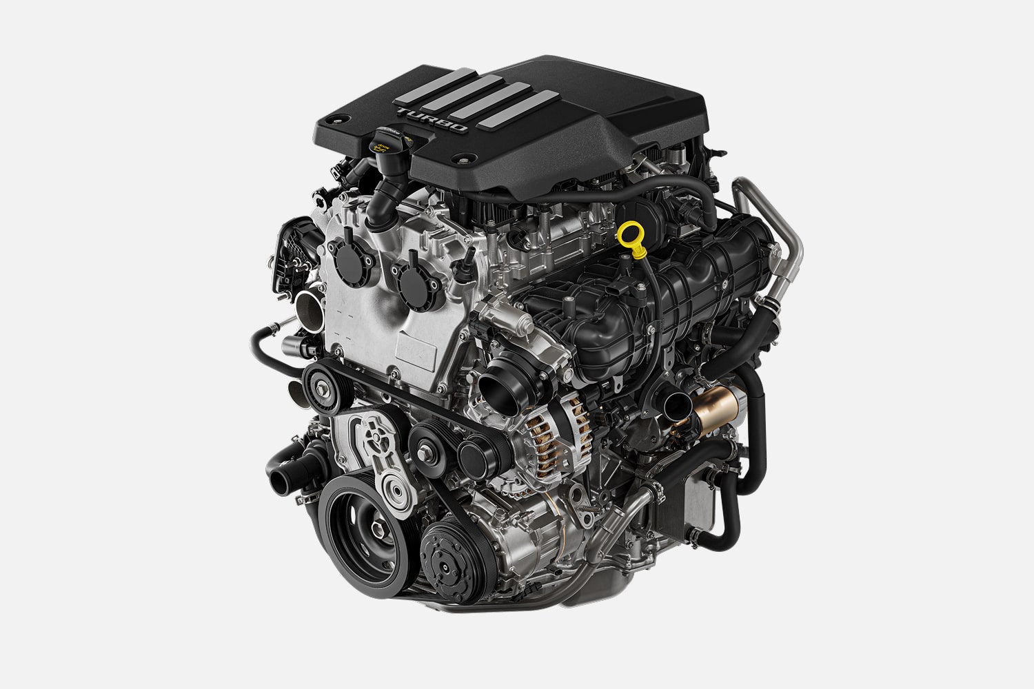 Motor de Chevy Colorado sobre un fondo Blanco.