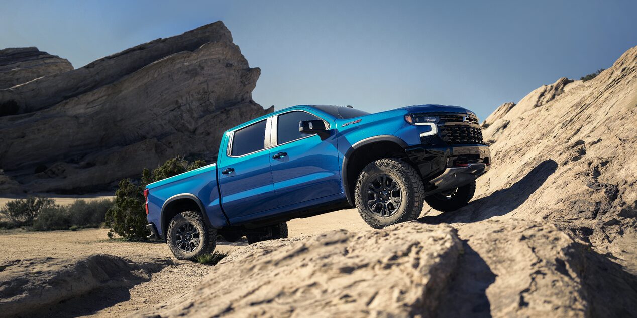 2025 Chevy Silverado LD Climbing up Mountainous Terrain