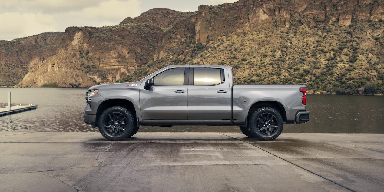 2025 Chevy Silverado LD Side Profile Parked by a Lake