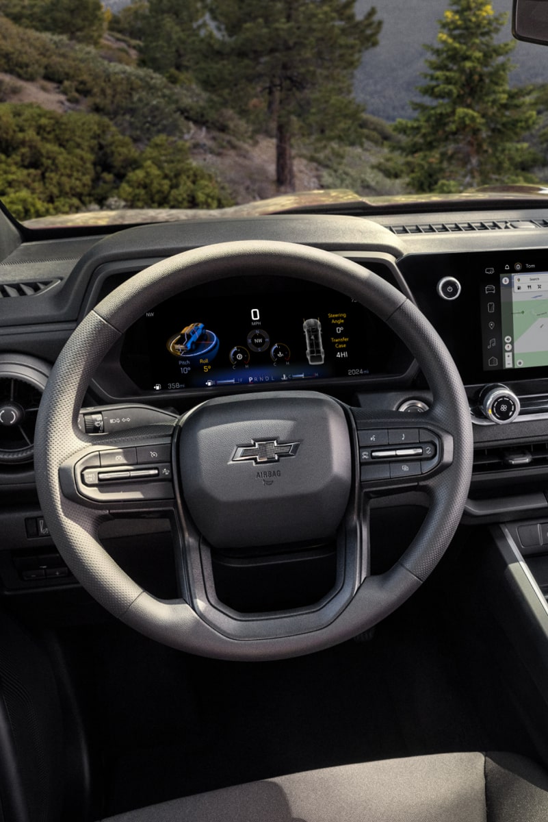 Volante en el interior de Trail Boss