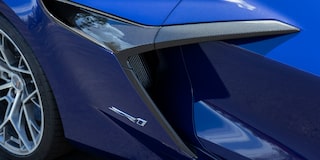 Side View of a Blue Chevy Corvette ZR1