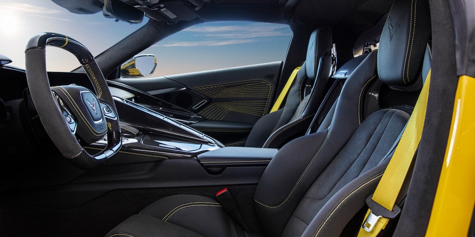 Side View of the Interior of a Chevy Corvette ZR1