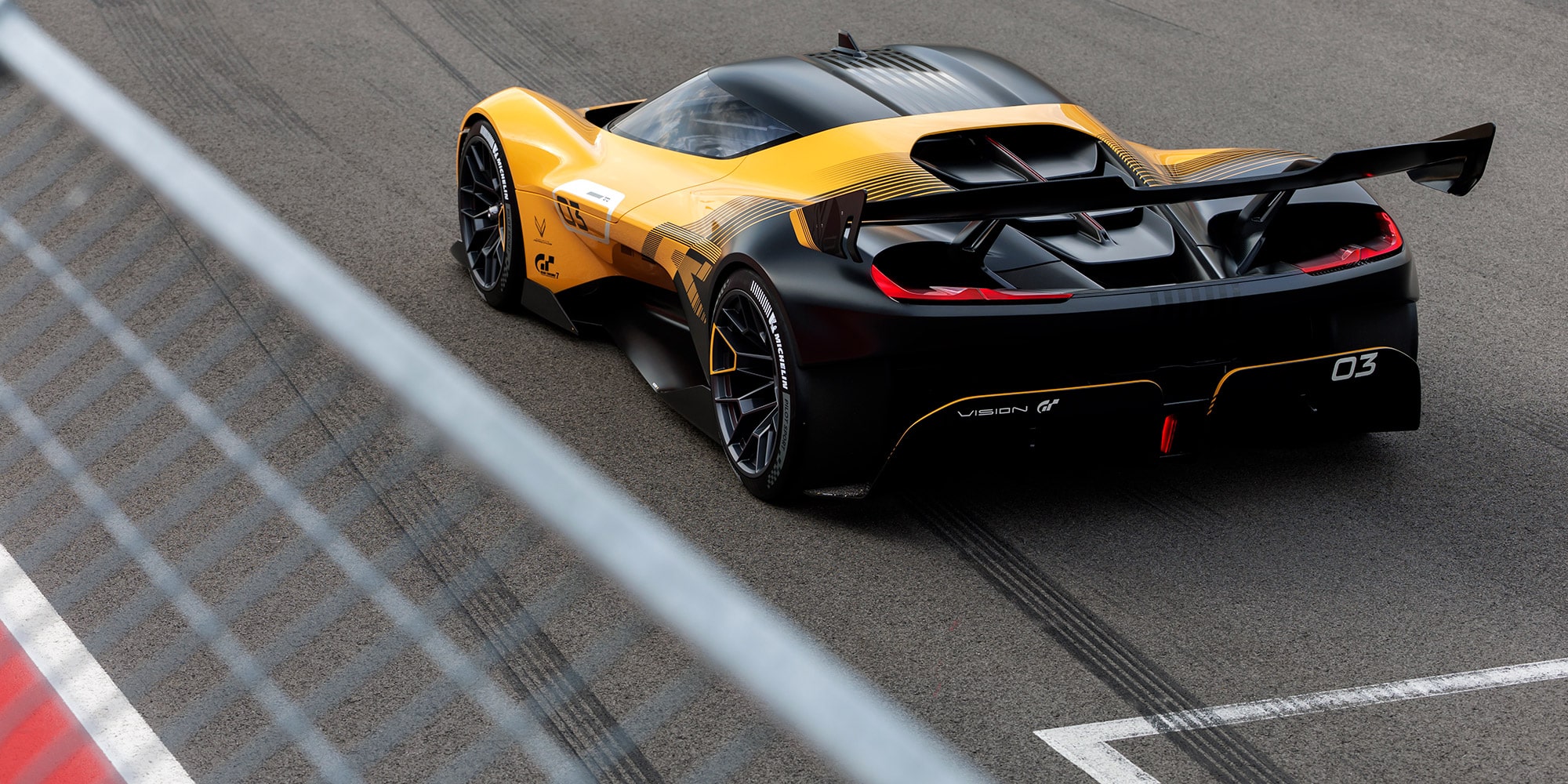 Rear driver side view of a 2026 Corvette CX.R