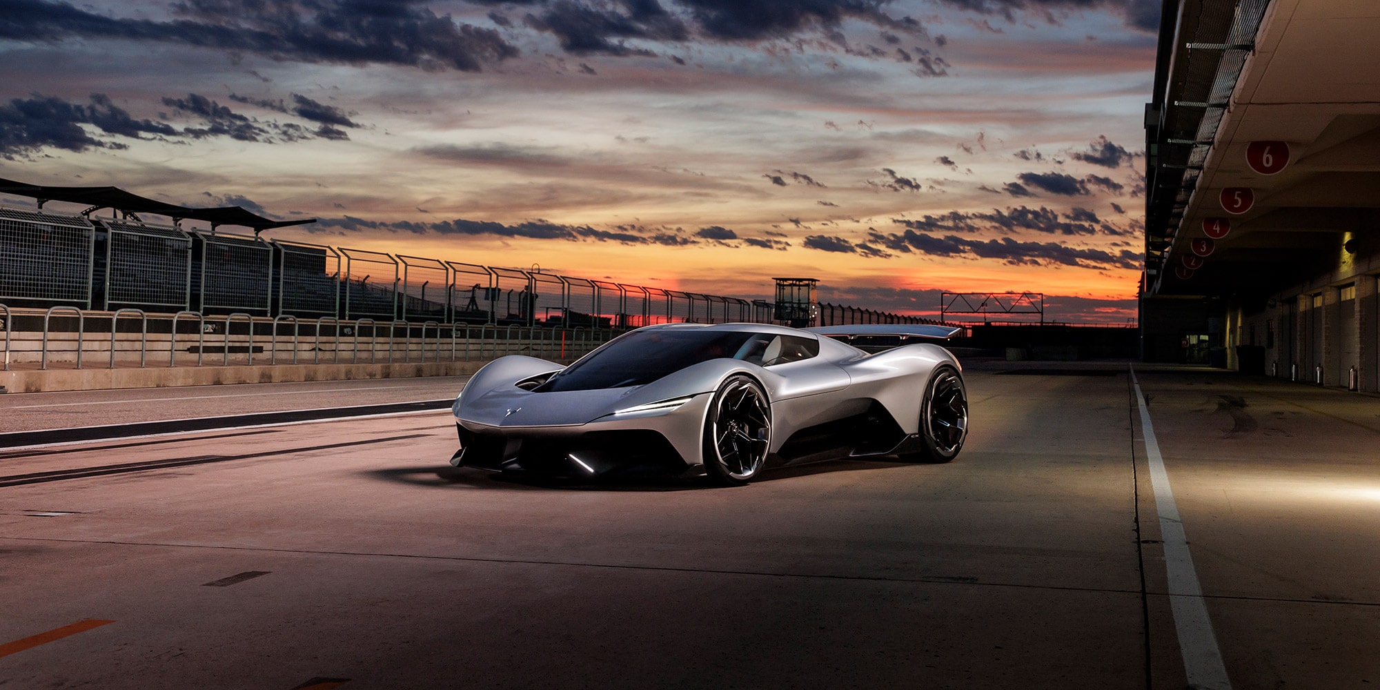 Front driver side view of the 2026 Corvette CX